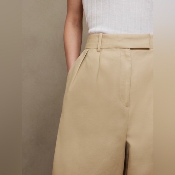 STILL AVAILABLE NWT! Banana Republic Maverick Tan Cruise Wide Leg Pants - Picture 9 of 9